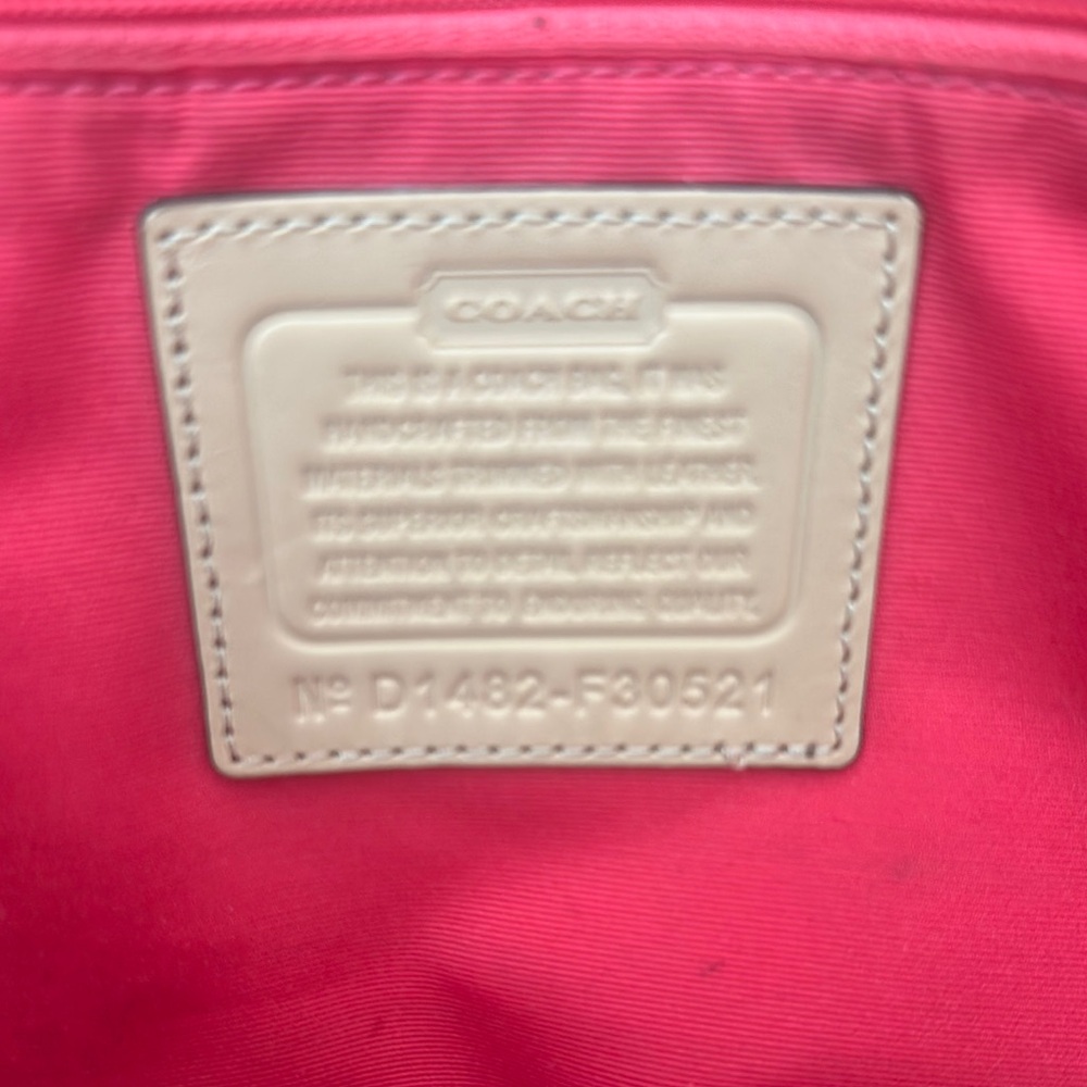Coach Pink Embossed Leather Bag